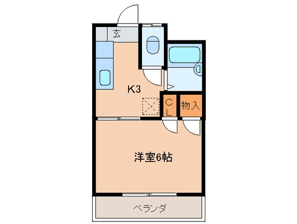 ゆにはコーポかなだ　１の物件間取画像